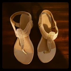 Women's gold slingback sandals